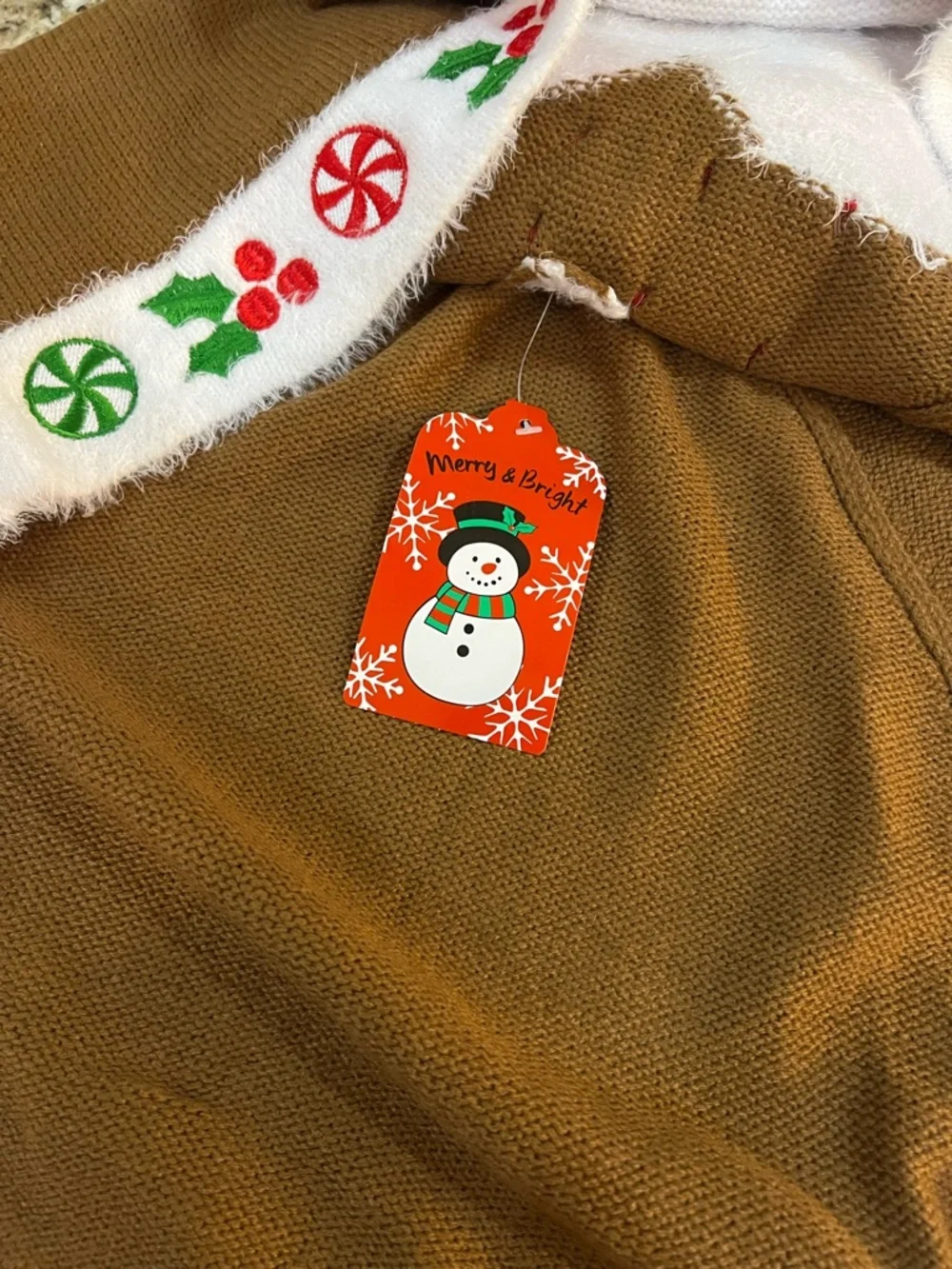 New - Margaux & Lexi Girls Reindeer Christmas Hooded Poncho Sweater | Size 5